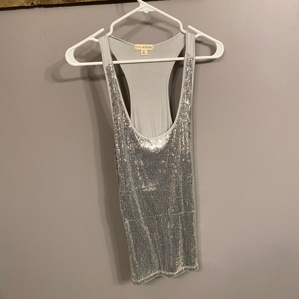 Sequin tank top